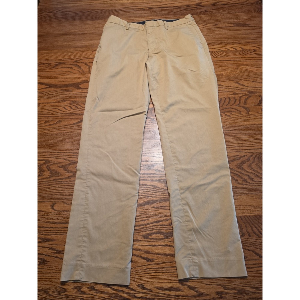 J Crew Destination Men's Chino Pants Size 30x29.5 Tan Slim Fit *SMALL STAIN